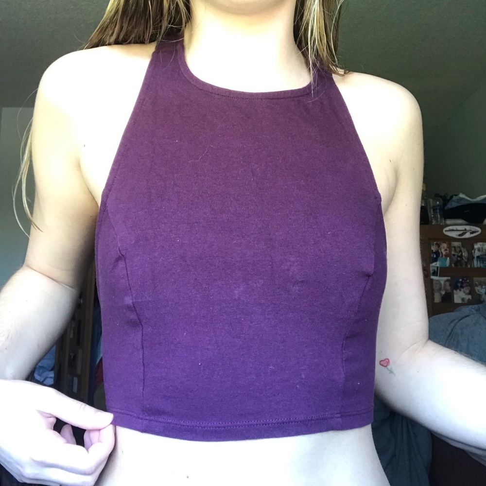 Dark Purple Crop Top